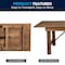 Flash Furniture Rectangle FarmTable, Antique, Rustic, Foldng, 84"X40", Wood, Wood Grain XA-F-84X40-GG - alternate 10